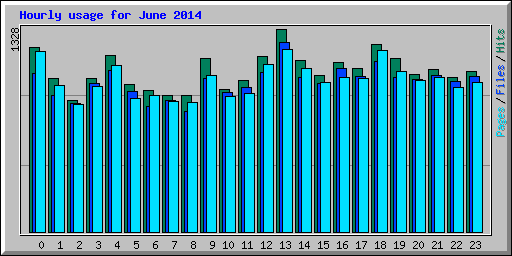 Hourly usage for June 2014