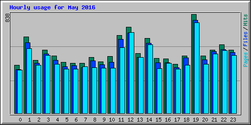 Hourly usage for May 2016