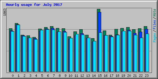 Hourly usage for July 2017