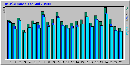 Hourly usage for July 2018