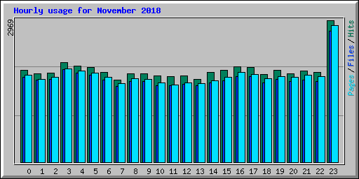 Hourly usage for November 2018