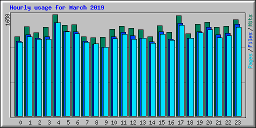 Hourly usage for March 2019