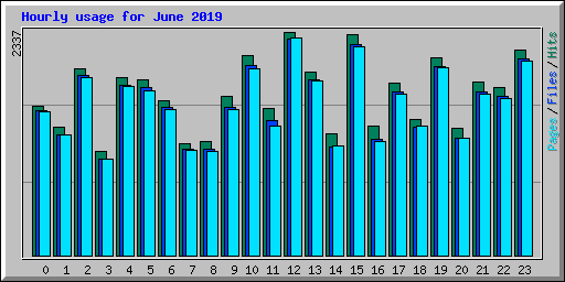 Hourly usage for June 2019