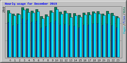 Hourly usage for December 2019