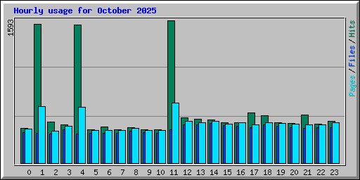 Hourly usage for October 2025