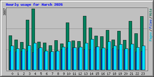 Hourly usage for March 2026