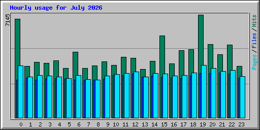 Hourly usage for July 2026
