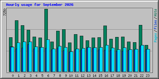 Hourly usage for September 2026
