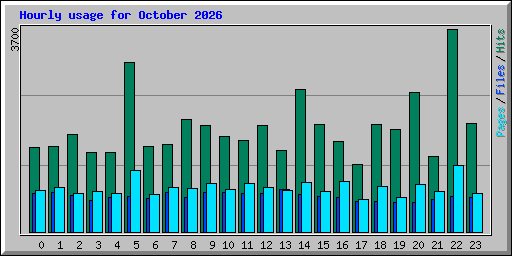 Hourly usage for October 2026